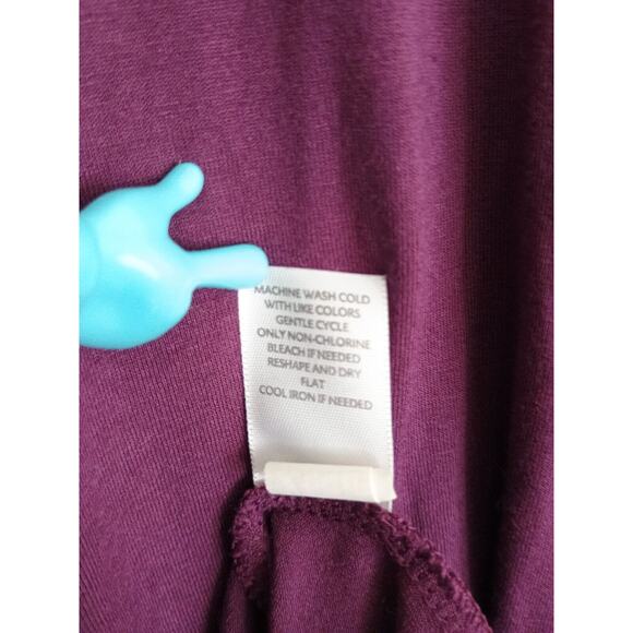 J Jill Shirt Women Medium Purple Minimalist Casual Stretch Basic Knit Turtleneck - Picture 5 of 5